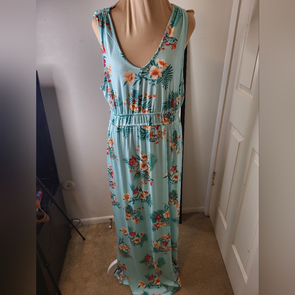 Olive & Oak - Multicolored Summer Maxi Dress, Size XL